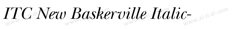 ITC New Baskerville Italic字体转换
